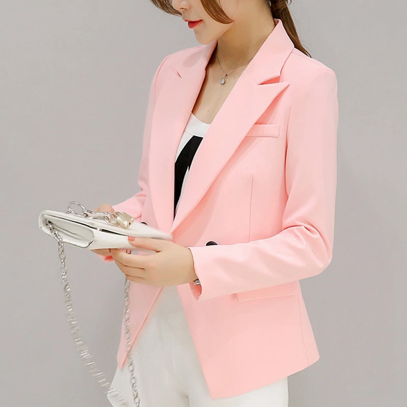 2018 новые женские офисные костюм пиджаки Мода двойной Button Blazer Для женщин пиджак