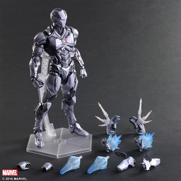 Play Arts Marvel Мстители 25 см Железный человек серый Ограниченная серия супер герой