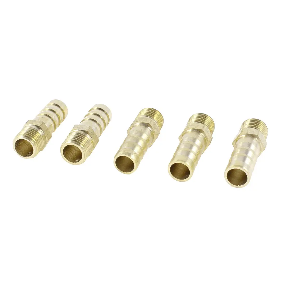 5PCS Brass 8mm Air Gas Pipe Hose Barb 1/8"PT Male Thread Joints