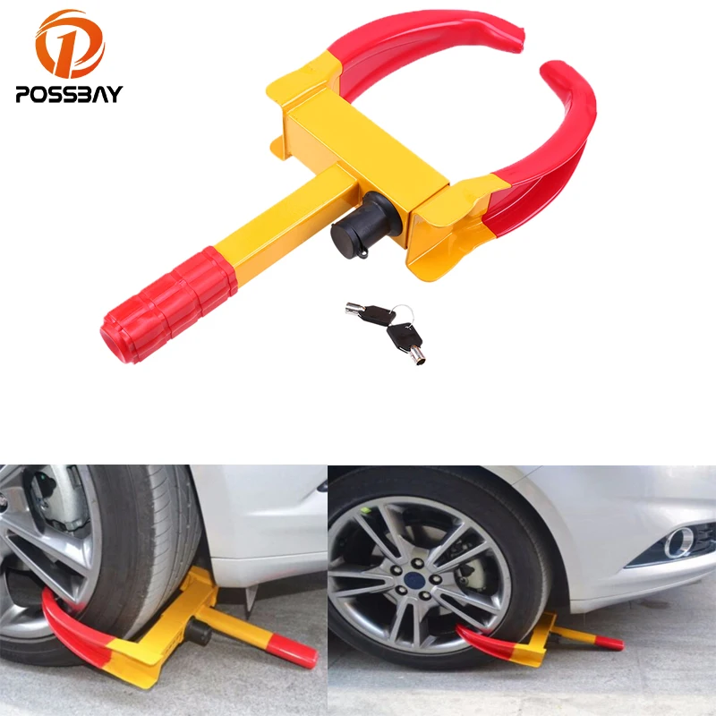 

POSSBAY Anti-theft Security Trailer Wheel Tire Tyre Clamp Parking Lock Universal Wheel Lock Clamp Boot Tire Claw Trailer