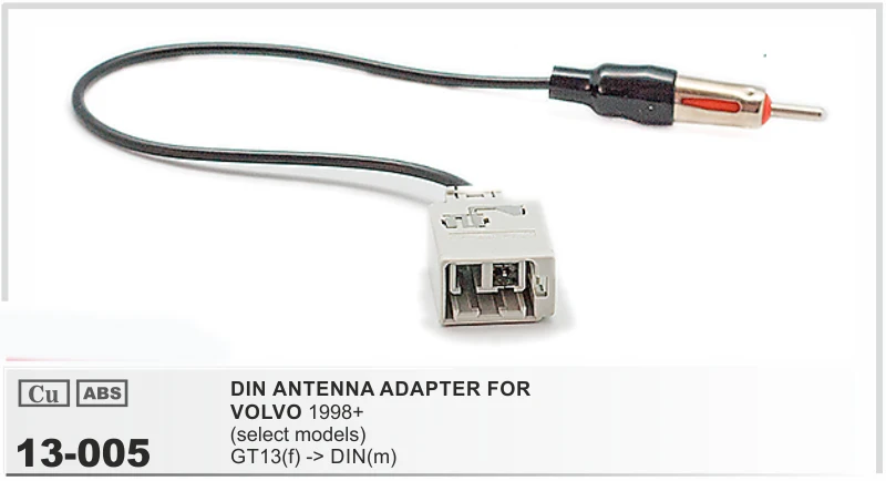 KFZ autoradio antena-adaptador ISO embrague conector DIN conector enchufe antenas