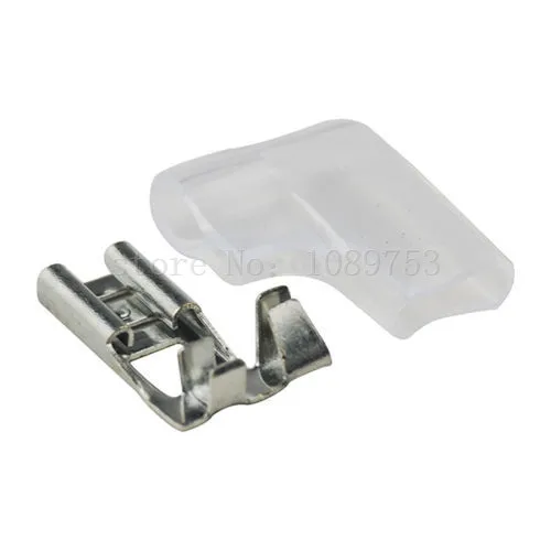 

20x 6.3mm Female RA Flag Spade Tin Plated Terminal Connector + Insulate Case