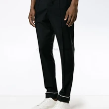 Новинка 27-44 мужская одежда GD стилист волос Мода Подиум улица темно-белые полосы повседневные брюки плюс размер костюмы