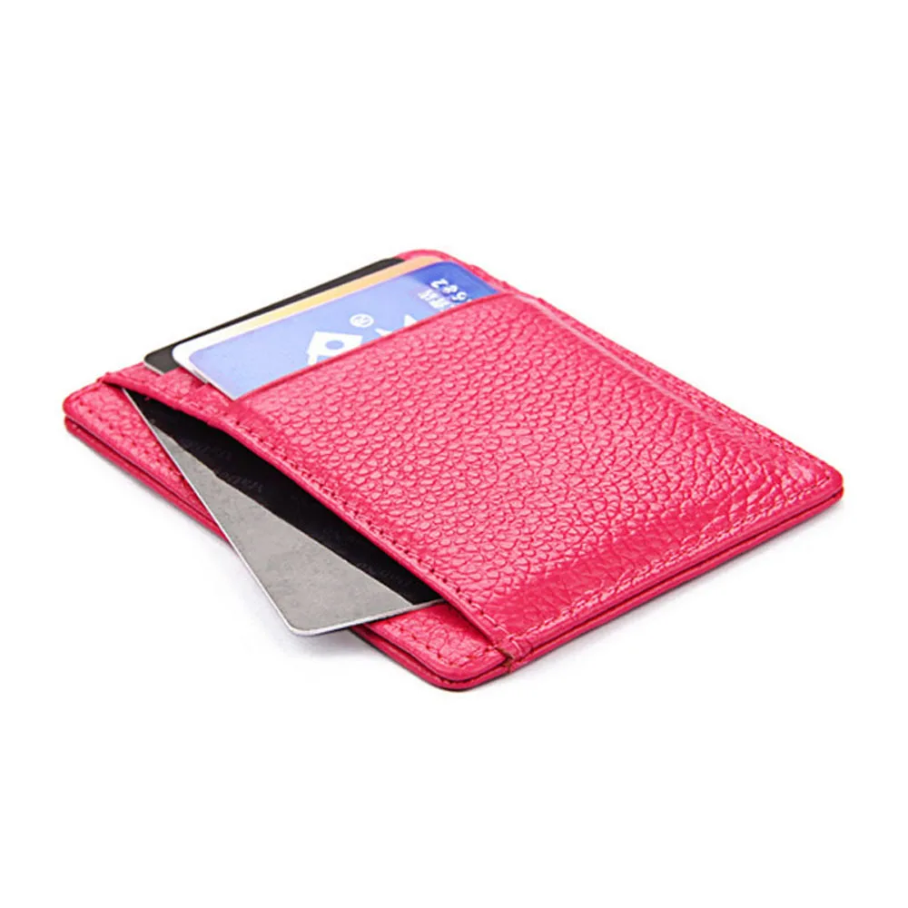 

Bus Card Bag RFID Genuine Leather Business Card Holder Credit Card Set Male Female Wallet Multi-color Purse Unisex Card Pocket