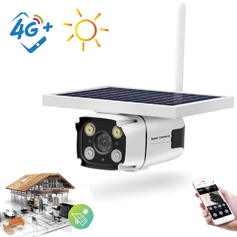 

Outdoor 4G Solar Battery Powered Security IP Camemra 1080P Low Power Consumption IP67 AI Artificial Intelligence CCTV Camera