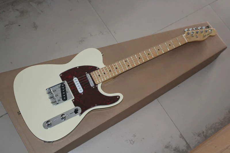 Горячие Гитары Custom Shop F Telecaster Природа Дерево F TELE Стандартный бежевый белый Электрогитары в наличии БЕСПЛАТНАЯ ДОСТАВКА 14- 4-1