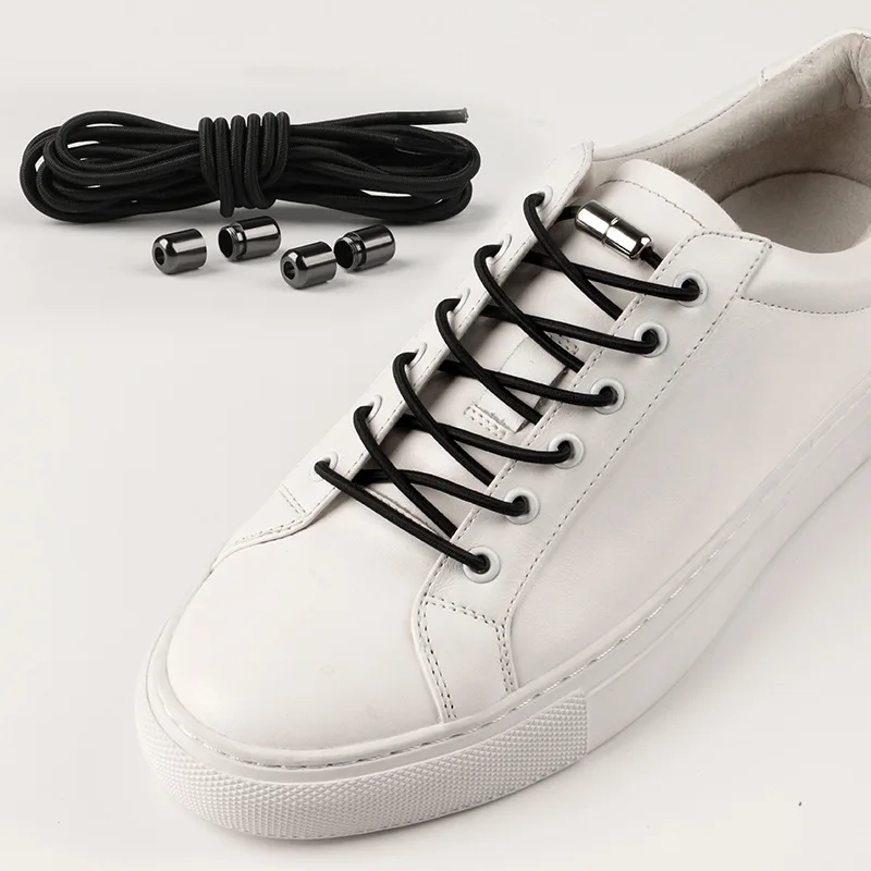 1Pair Elastic Locking Shoelaces Fashion New Women Men Adult No Tie Shoe Laces Sneakers Leather Shoes Shoelace