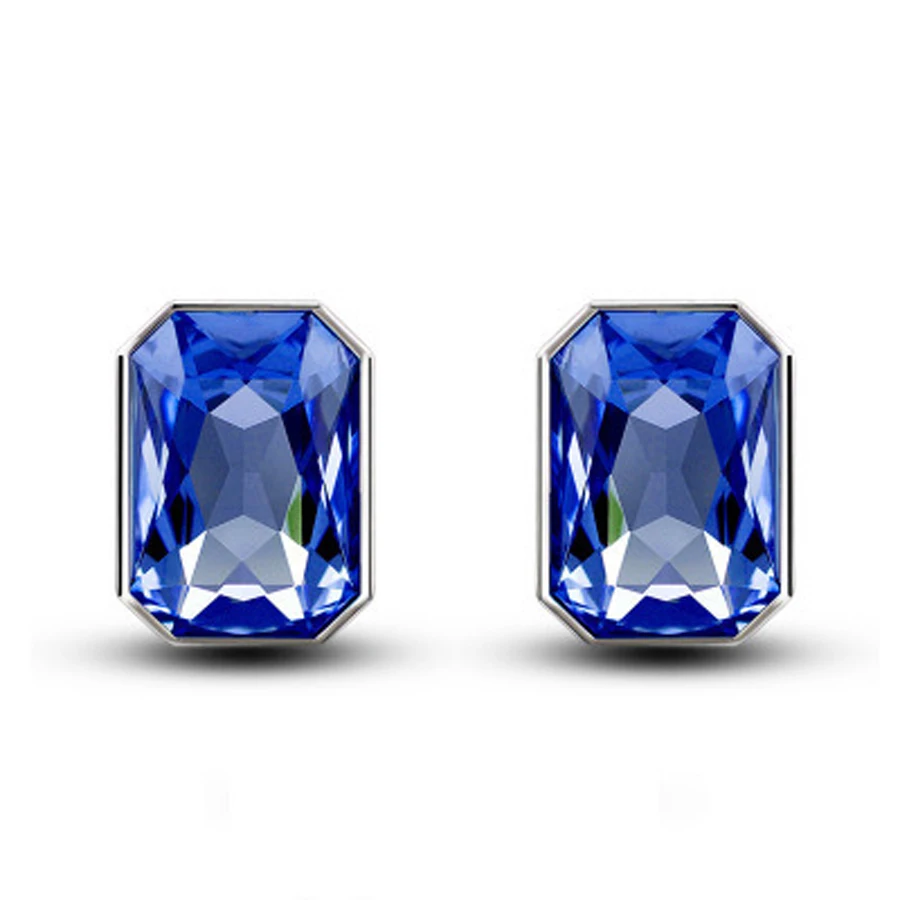 

New 2016 silver Plated Rhinestone Crystal Vintage Quartet Stud Earrings Wholesales Fashion Jewelry for women