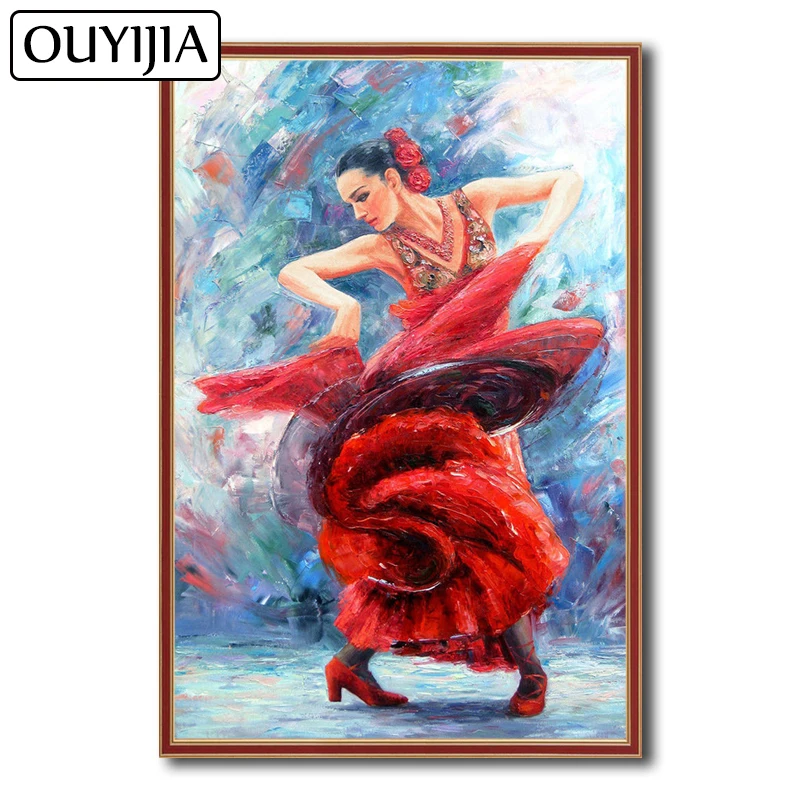 Алмазная живопись OUYIJIA 5D с изображением танцовщицы розы балерины Танго девушки