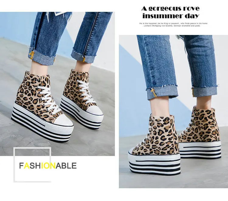 2019 Mulheres Primavera Sapatos de Lona Altura