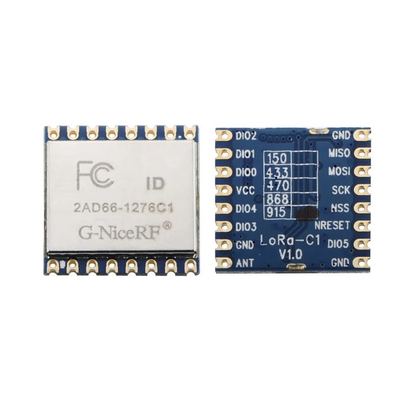 10 шт./лот lora1276-C1 FCC Сертифицированный 915 МГц 20dBm sx1276 чип дальнего радиуса действия 4 км RF беспроводной LoRa модуль