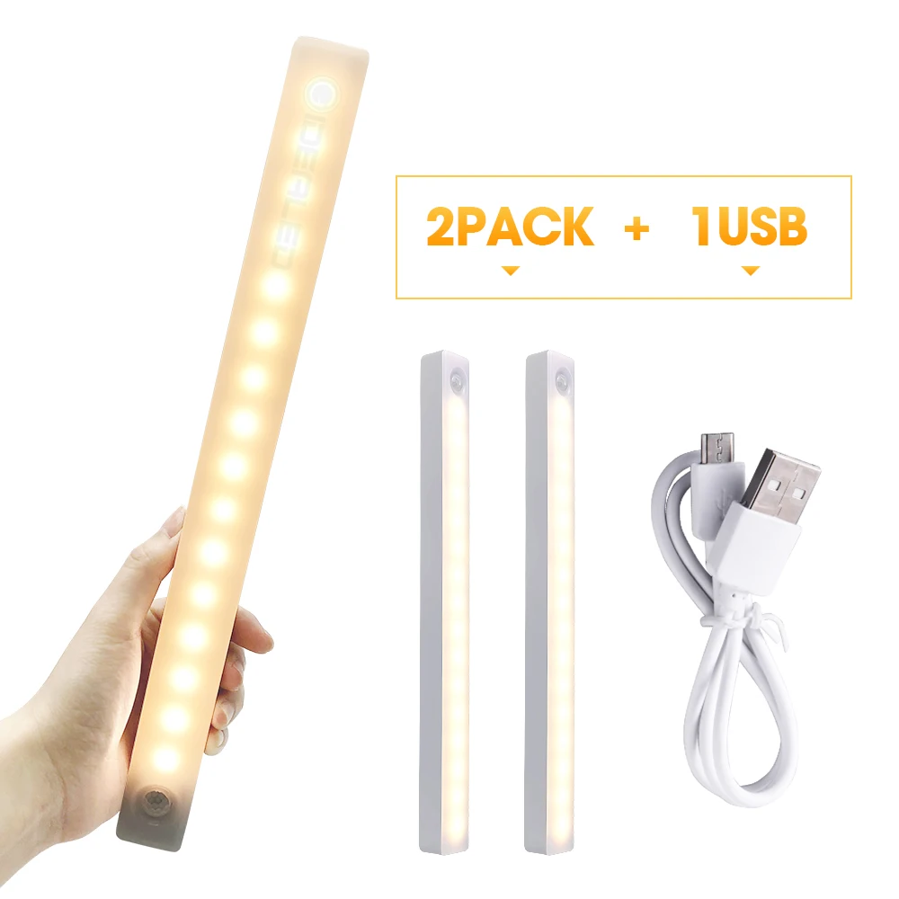 

Motion Sensor Light Rechargeable 16 LED Closet Lights Under Cabinet Lighting Safe Lights Wireless Stick-on Magnetic Night Light