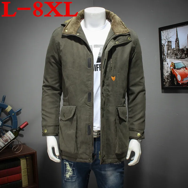 

big new large size 10XL 9XL 8X Winter Jacket Men Casual Parka Jacket Cotton-padded clothes Thick Men Warm Men's Coat bust 155cm