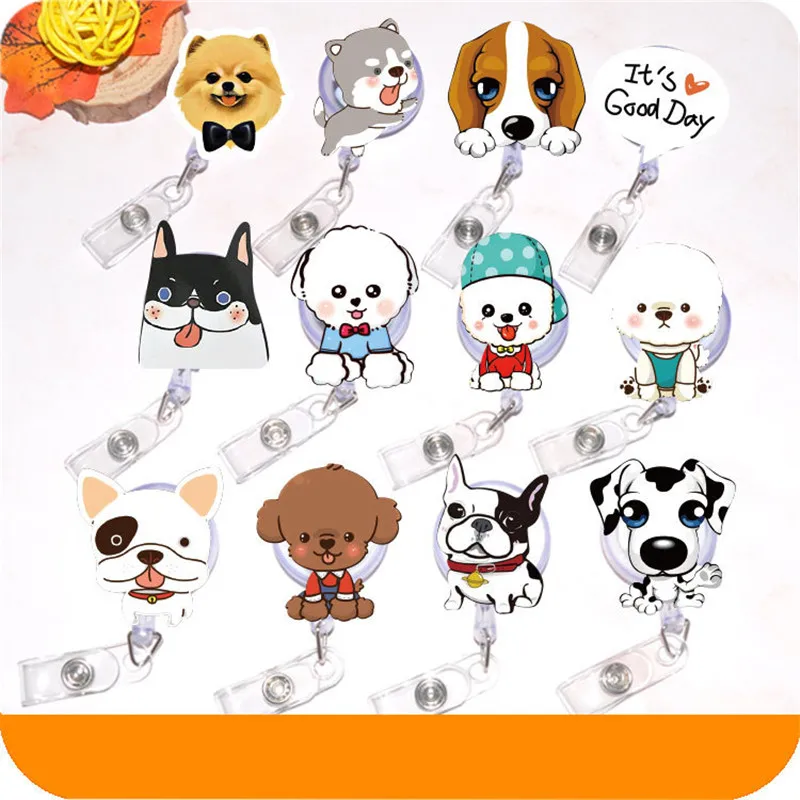 10 шт./лот kawaii dog офисные и школьные принадлежности со значком выдвижной держатель