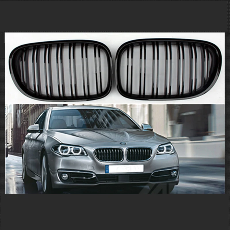 

1 Pair: Front Kidney Grille Grill Gloss Black/Matte Black Racing Grills for BMW 7-Series F01/F02/F03/F04 2009-2012 Pre-facelift