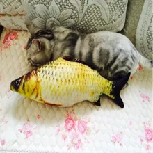 Плюшевая креативная 3D игрушка для кошки в форме карпа, игрушка для кошки, мягкая подушка в виде кошачьей рыбы, игрушка для животных
