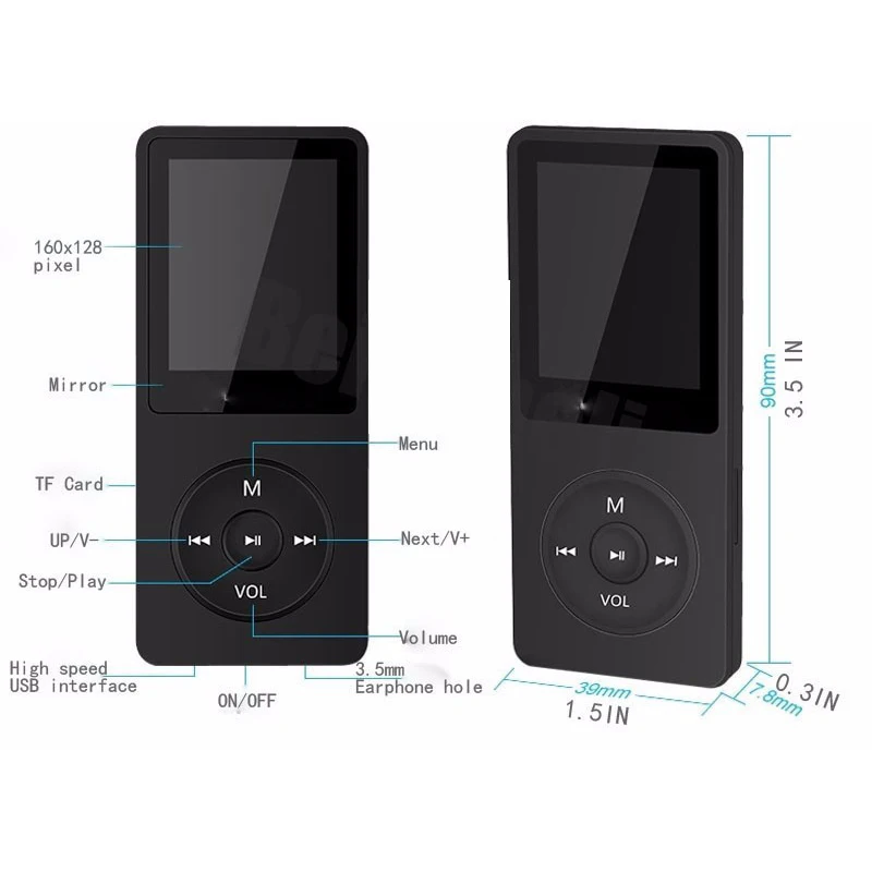 RUIZU X02 Ultrathin Mp3 Player Usb 4GB 8Gb 16GB Storage 1.8 Inch Screen Play 80h High Quality Radio Fm E-Book Music Player