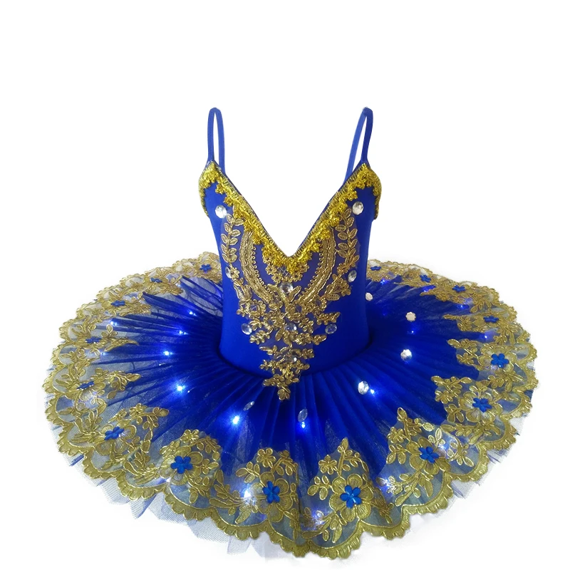 

Luminous Kid Ballet Dress for Stage LED Light Professional Ballet Leotards for Women Swan Lake Ballet Tutu Pancake Dancewear New