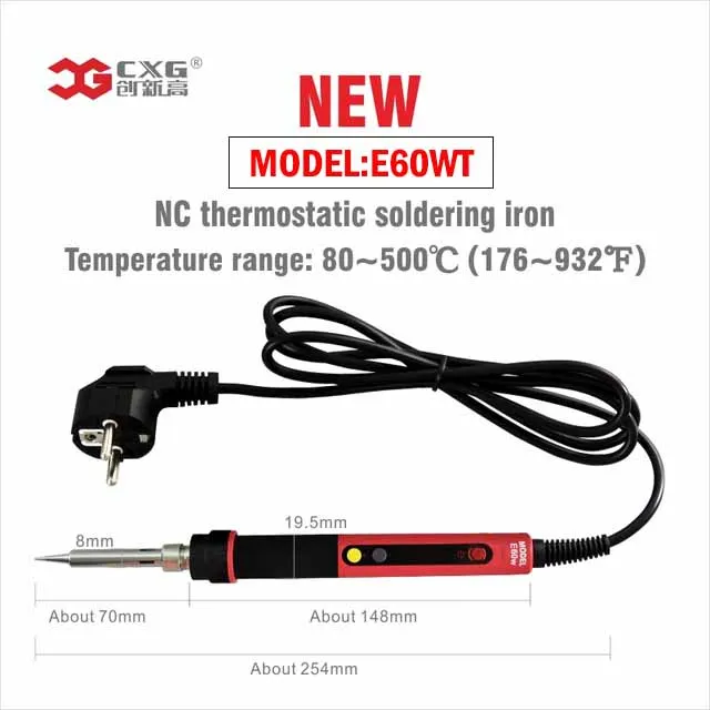 CXG E60WT  Electric Soldering iron LED Digital Adjustable Temperature EU plug Welding Solder Station Heat Pencil Soldering iron