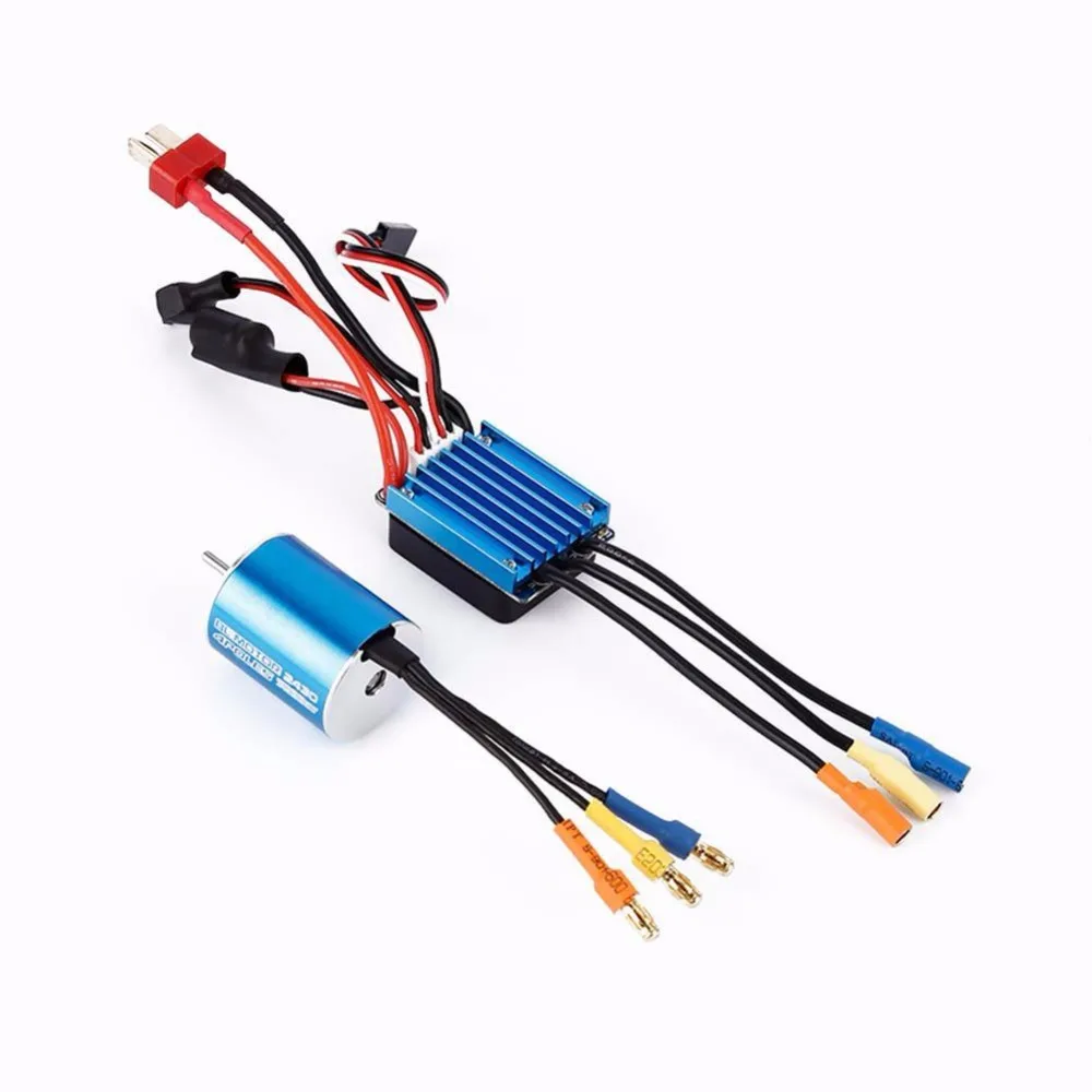 

25A Brushless ESC+2430 7200KV 4P Sensorless Brushless Motor for 1/18 RC Car