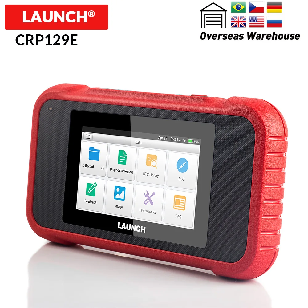 

LAUNCH CRP129E OBD2 Auto Scanner Support Engine ABS SRS AT Brake Oil SAS ETS TMPS Reset CRP129E OBD Code Reader PK VIII CRP129