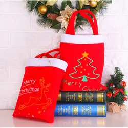 Елка узор сумки Санта Клаус подарок Сумки Снеговик мешок конфет Новогодние товары карманов Новогодние товары Аксессуары для дома и сада