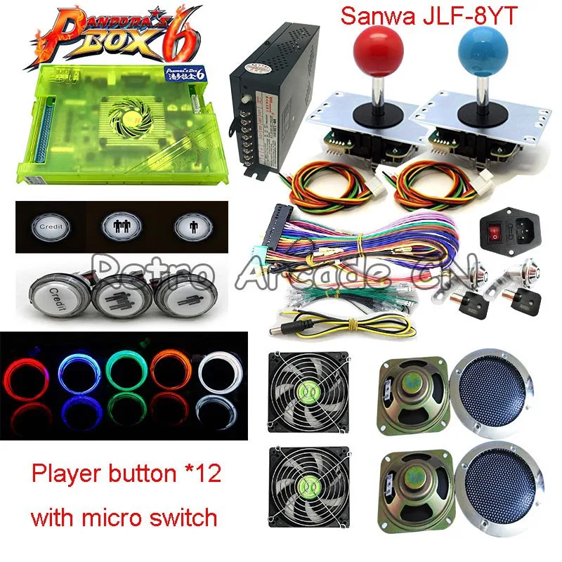 Новое поступление DIY kit с оригинальной коробкой Pandora 6 PCB 1300 в 1 плата Sanwa Джойстик