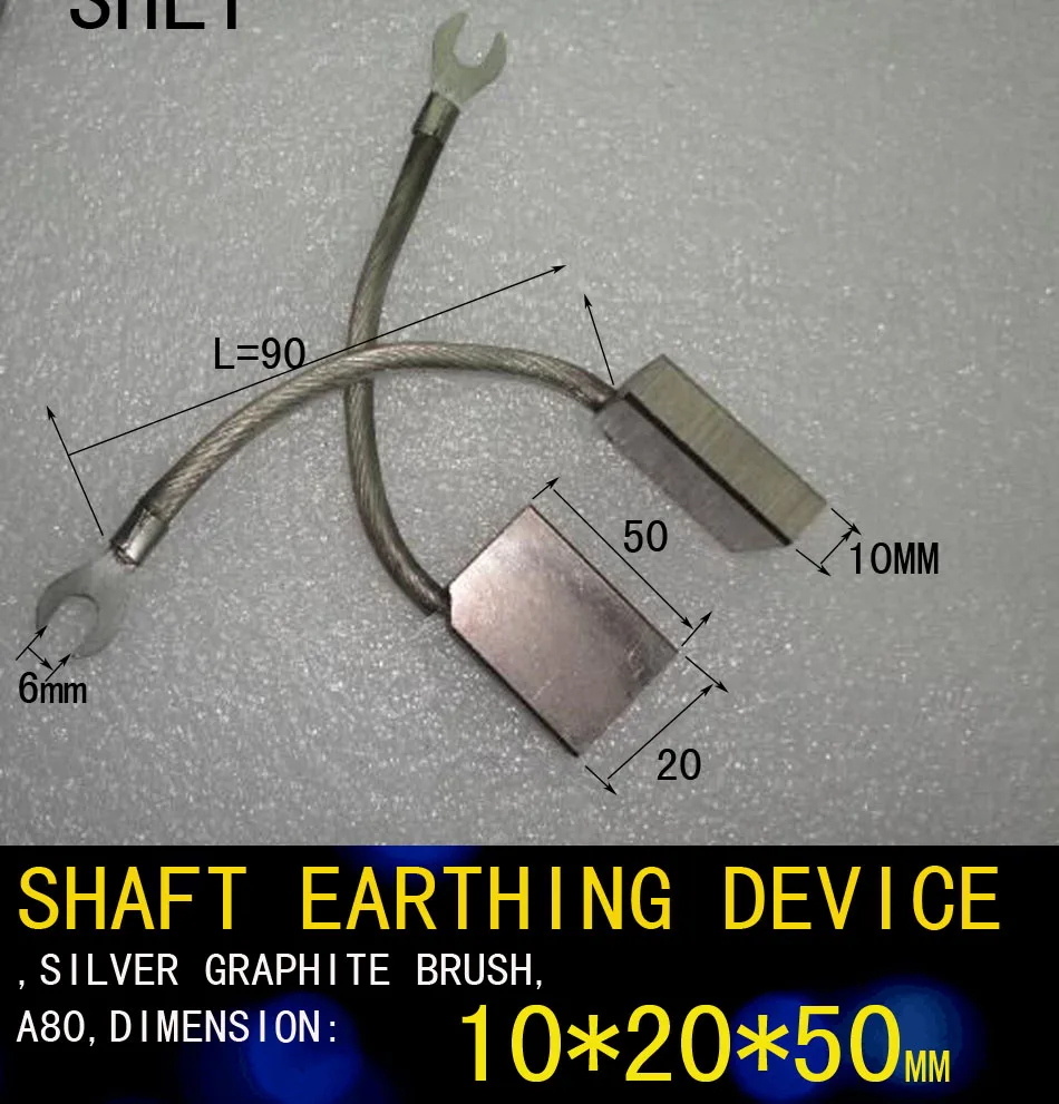 

SHAFT EARTHING DEVICE,SILVER GRAPHITE BRUSH,A80,DIMENSION:W-20MM X L-50MM,THICKNESS-10MM