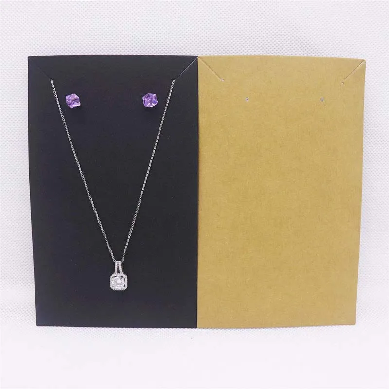 

new arrival 20pcs per/lot 15.5*9.5cm large necklace display card big jewelry packaging show card black/kraft color free shipping