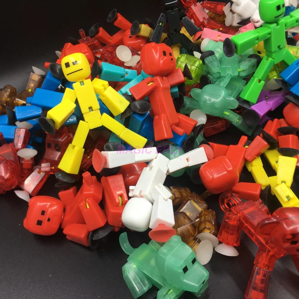 

1 Pcs Random Color BJD Model Stikbot Animal Movable Sucker Robot Holiday Gift for Children's Toys