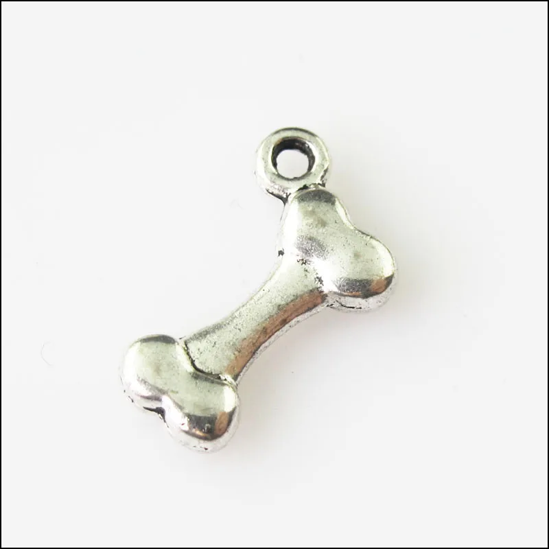 

New 12Pcs Tibetan Silver Tone Tiny Smooth Bone Charms Pendants 10.5x16.5mm
