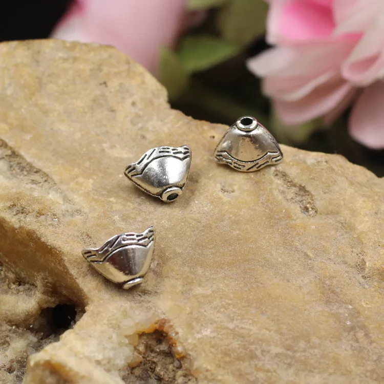 Alloy Earring Jackets Receptacle 12x8mm Beads Caps Tassel End Caps 30pcs/lot DIY Jewelry Making Findings