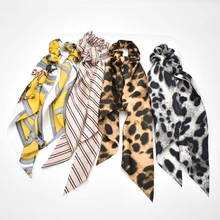 Винтажные женские головные уборы тюрбан DIY лук стримеры резинки для волос конский хвост Галстуки головной убор аксессуары для волос