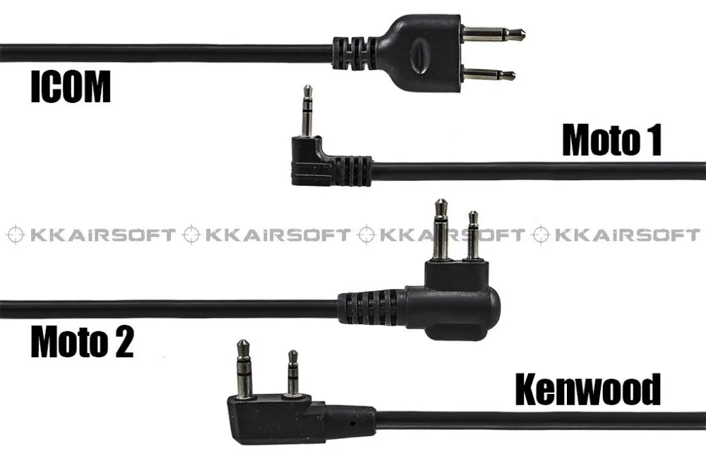 Тактический PTT адаптер для гарнитуры для Motorola 1 pin Moto 2 pins Kenwood ICOM Element TEA Radio Adapter EX116