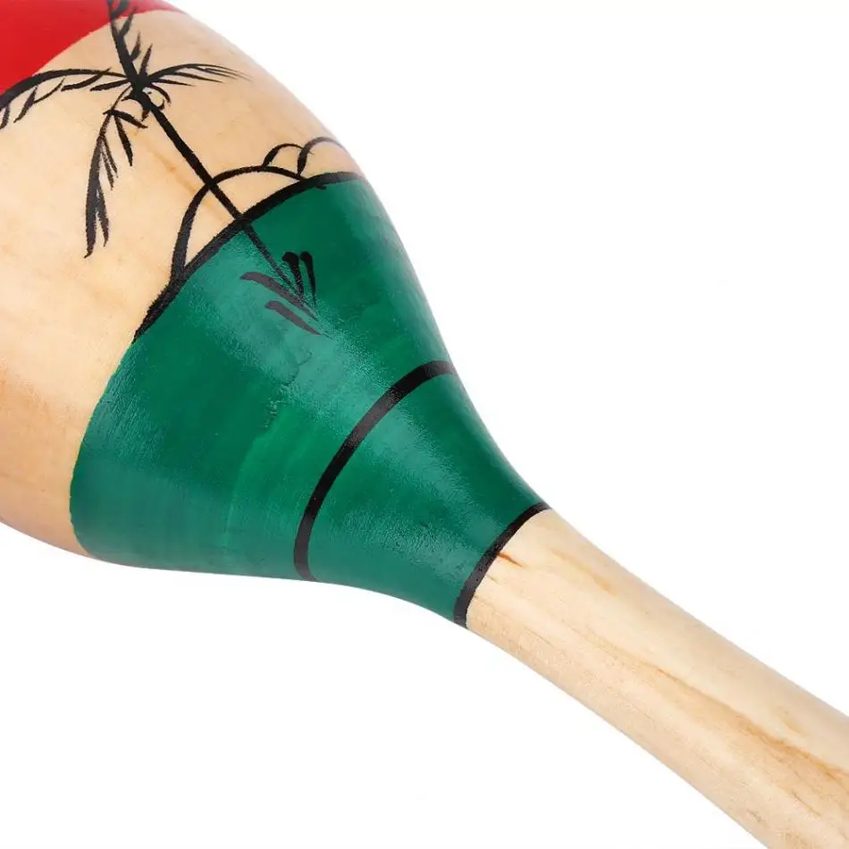 1 пара деревянных maracas прочный большой 25 см музыкальный образовательный инструмент игрушка для детей Дети maraca