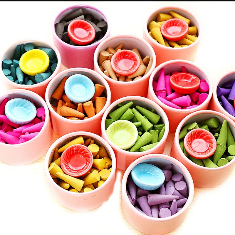 Top Quatity Cone Incense Aromatherapy Incense Pagoda Fragrance Home Fragrance Pure Gift Box Containing 40 Singles Incenses