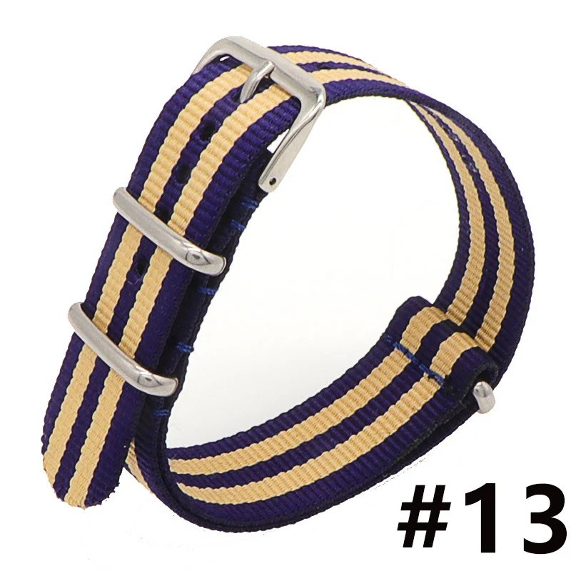 Nato Strap Fabric Watch band 18mm 20mm 22mm Replacement Multi Color Pin Buckle for Nylon Strap for Hours Nato Strap Fabric Watch band 18mm 20mm 22mm Replacement Multi Color Pin Buckle for Nylon Strap for Hours