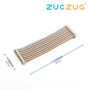 

20cm 40 PIN Way GPIO Rainbow Ribbon Cable for Raspberry Pi Model B / Model B+