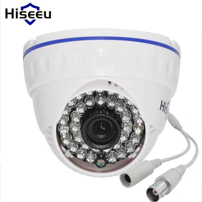 Купольная мини камера видеонаблюдения Hiseeu AHDH 1080P домашняя инфракрасная ночного