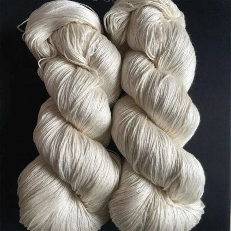 pure silk yarn undyed silk yarn natural 100 mumberry silk hand