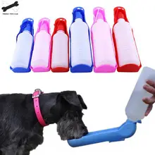 250/500 мл собачья бутылка для воды с миской пластиковая портативная бутылка для воды Домашние животные для путешествий для домашних животных питательная вода 23