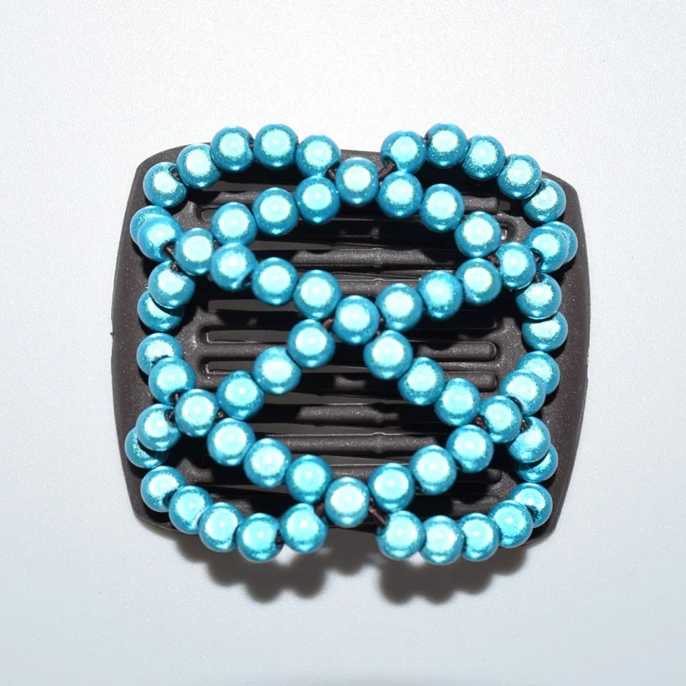 beautiful blue shining beads small size magic comb 20pcs/lot classical Easy to Use easy use for young&ampold | Украшения и