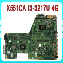 Original For ASUS X551CA F551C Laptop motherboard X551CA mainboard REV2.2 cpu I3 3217u 4GB onboard 60NB0340-MB6030 100% test