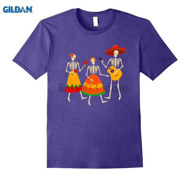 gildan mexican skeletons dancing halloween tshirt for men women womens t shirt