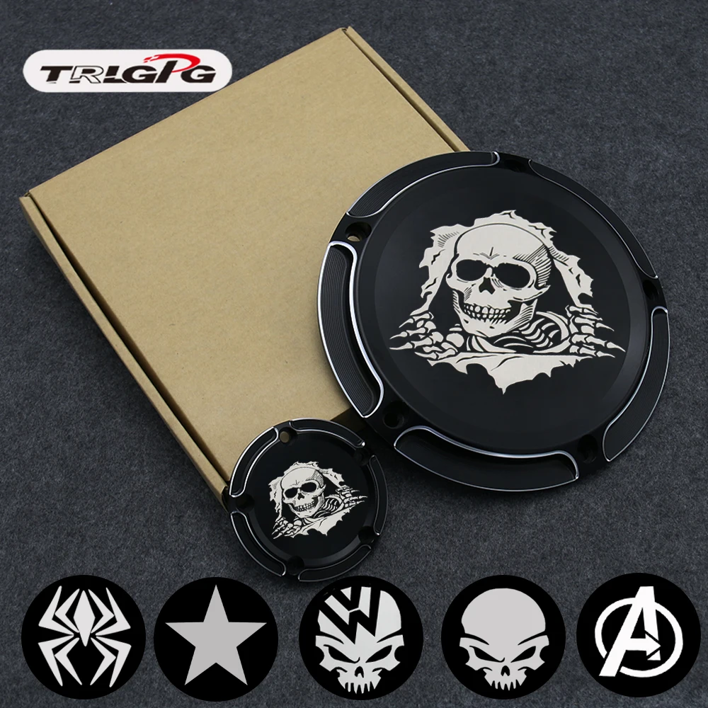 

Motorcycle CNC Derby Timer Timing Engine Cover For Harley Dyna FLD Street Glide FLHTK FLHRS FatBoy FXSTB