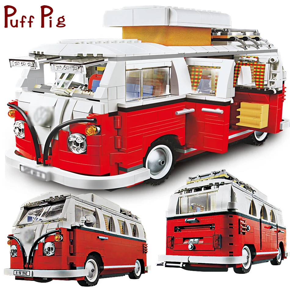 

1334PCS The Friends T1 Camper Van Car Creator City Bus Building Blocks Giocattoli legorreta Technic Educational Children Toys
