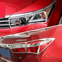 Тюнинг автомобилей ABS Передние фары планки сзади фар планки для TOYOTA COROLLA 2013 2014 2015 2016 2017 2018 E170