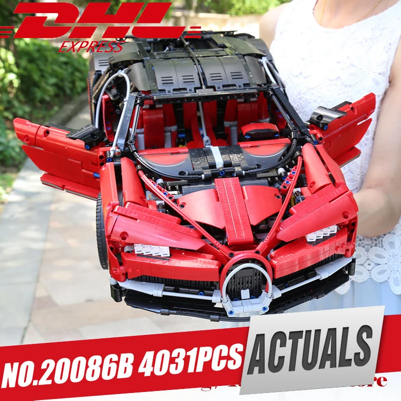 

DHL Lepin 20086B The Legoinglys 42083 Red Bugatti Chiron Racing car Model Set Building Block Brick Set Kids Toy birthday gifts