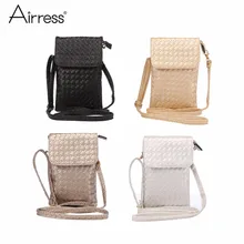 

Airress Women's Braided PU Leather Cross Body Mini Shoulder Phone Bag for iphone X S8 Note 8 MAX 2 Mate 8 phones up to 6.0 inch