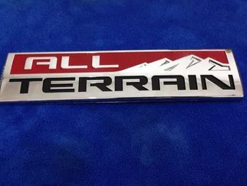 

NEW CHROME+red ALL TERRAIN ENGINE EMBLEMS RACE MOTOR SWAP BADGE LOGO - 50 pcs